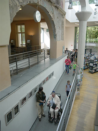 Die Bibliothek von innen
